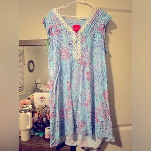 Lilly Pulitzer Blue and Pink Dress